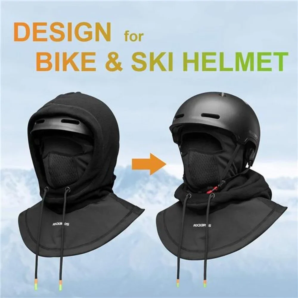Men's Ski Mask Thermal Fleece Balaclava, Black